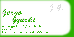 gergo gyurki business card