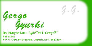 gergo gyurki business card